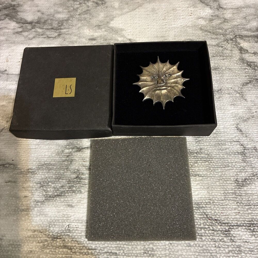 Beautiful Sunburst Brooch By L•S